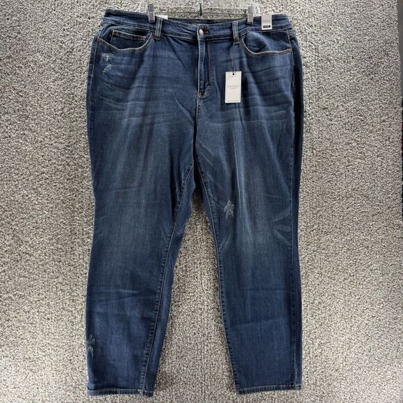 Judy Blue Denim - Judy Blue Relaxed Fit Jeans Mid Rise Womens 24W Long High Rise New JB82251DK